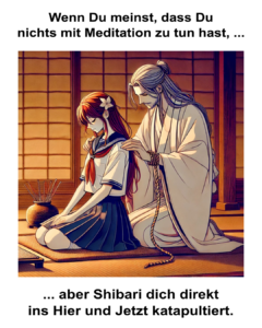 Wenn Du meinst, dass Du nichts mit Meditation zu tun hast, ... aber Shibari dich direkt ins Hier und Jetzt katapultiert.
